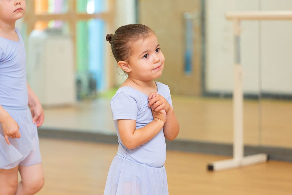 Young Tiny Ballet student at En Pointe Theatre Arts Cardiff